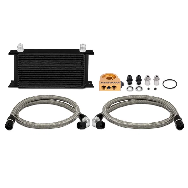 MMOC-ULTBK Universal Oil Cooler 19-Row, Black, Thermostatic, Kit