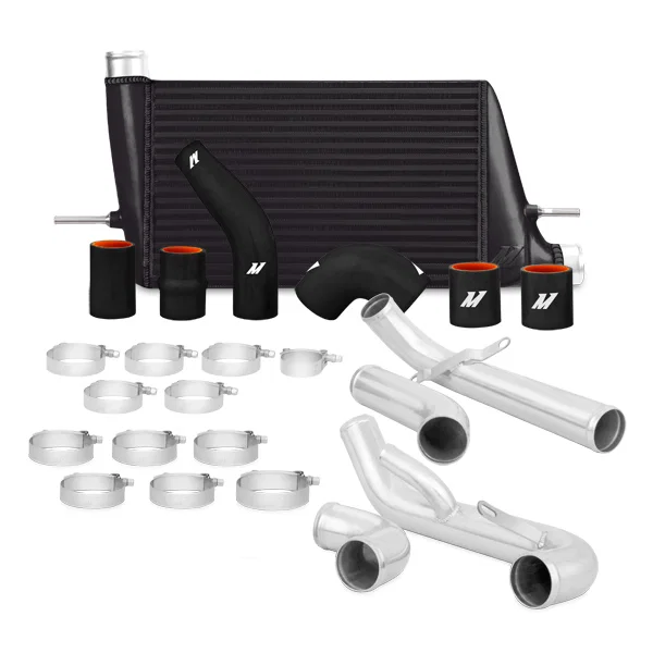 Intercooler Kit, Black/Silver, fits Mitsubishi Lancer Evo X 2008-2015