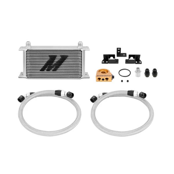 Oil Cooler Kit, Silver, Thermostatic, fits Jeep Wrangler JK 2007-2011
