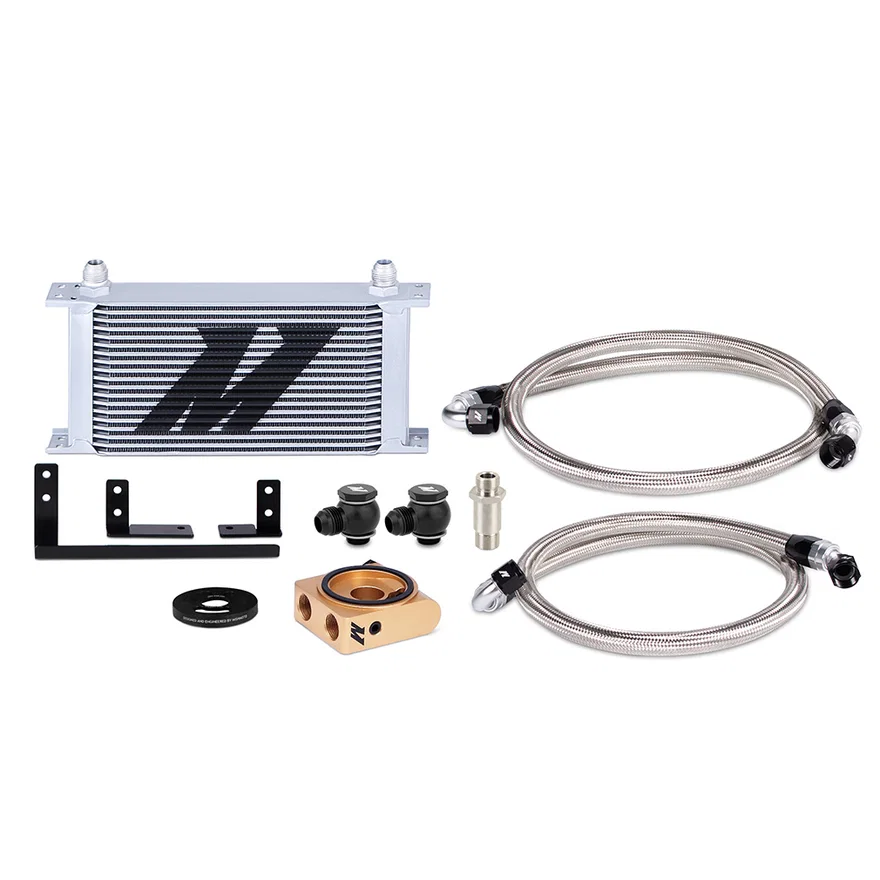 Oil Cooler Kit, Silver, Thermostatic, fits Mazda Miata 2019+
