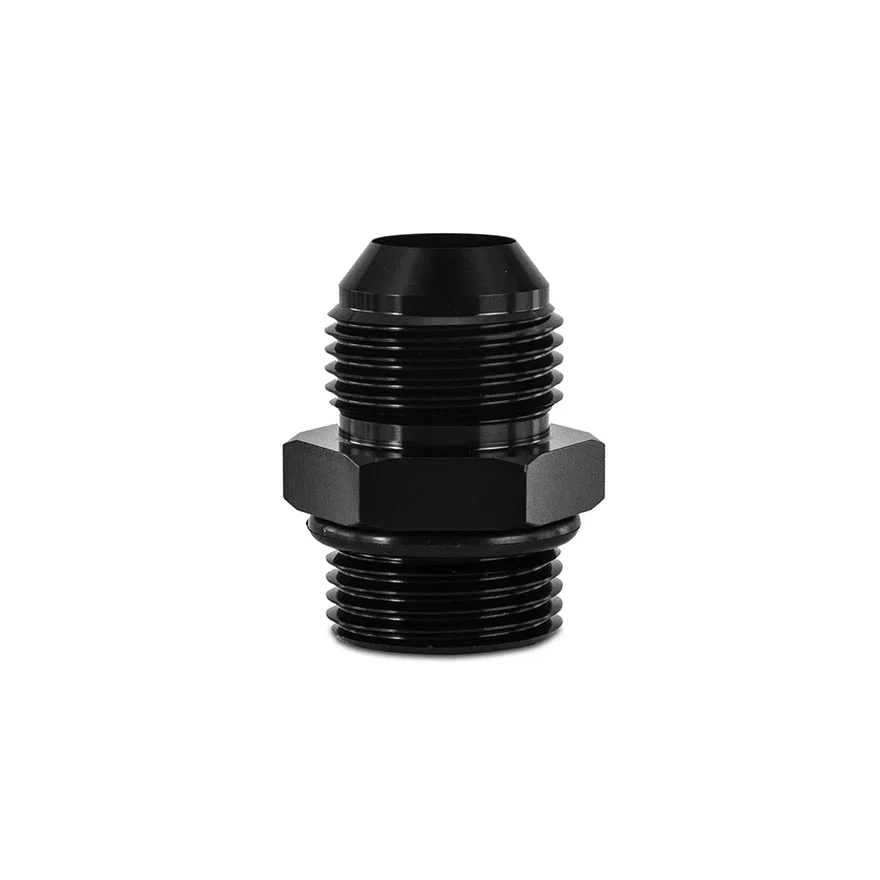 16ORB to -12AN Aluminum Fitting, Black