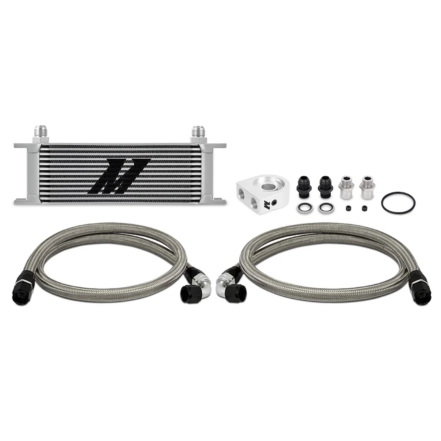 Universal Oil Cooler, 13-Row, Silver, Kit