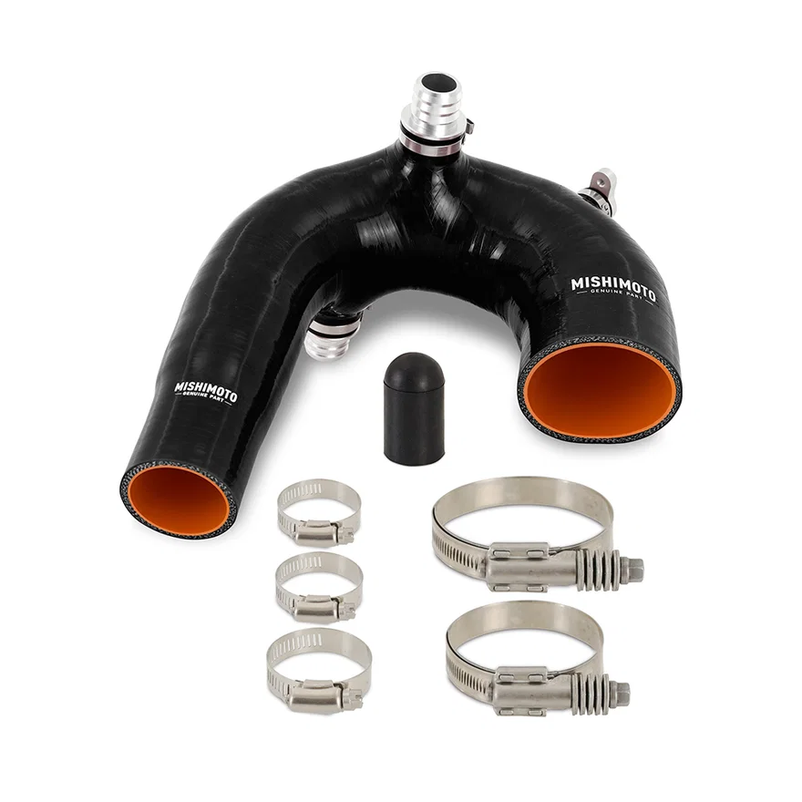 Silicone Intake J-Tube, Black, fits Polaris RZR XP Turbo 2016-2024