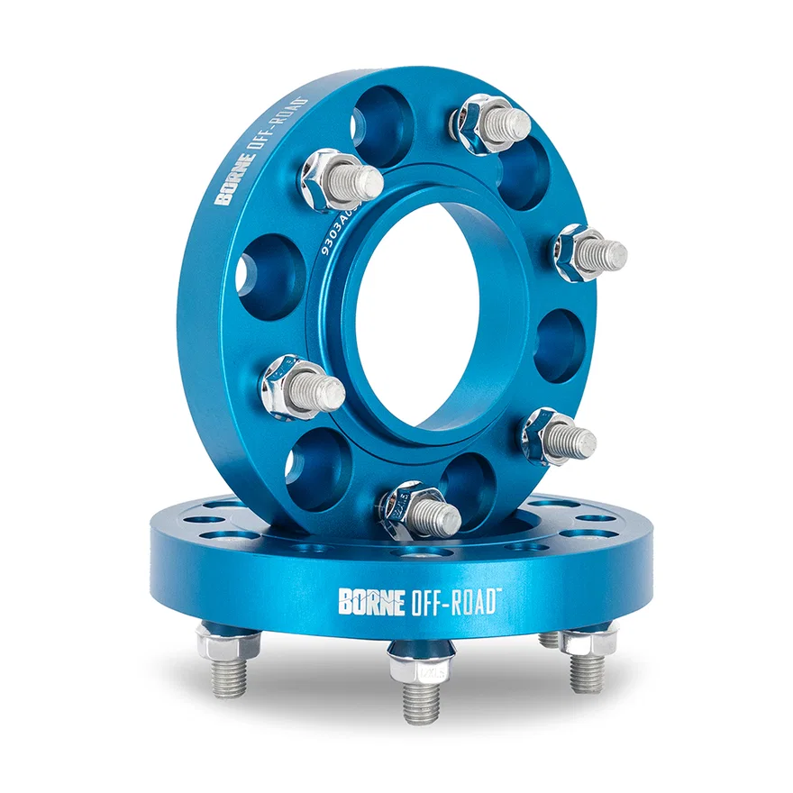 Borne Off-Road BNWS-005-500BL Wheel Spacers, Blue, 6X139.7, 78.1mm Center Bore, M14 X 1.5, 2.00in
