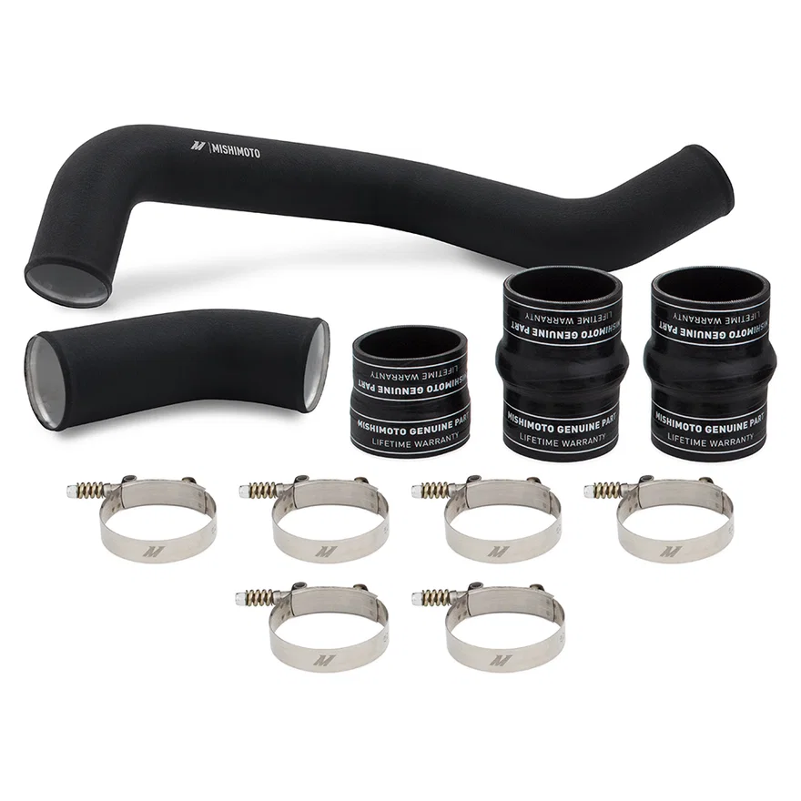 Intercooler Pipe Kit, Black, Hot-side, fits Chevrolet/GMC 6.6L Duramax 2017-2019