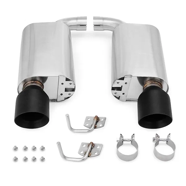 Street Axle-Back Exhaust, Black Tips, fits Ford Mustang GT 2015-2017