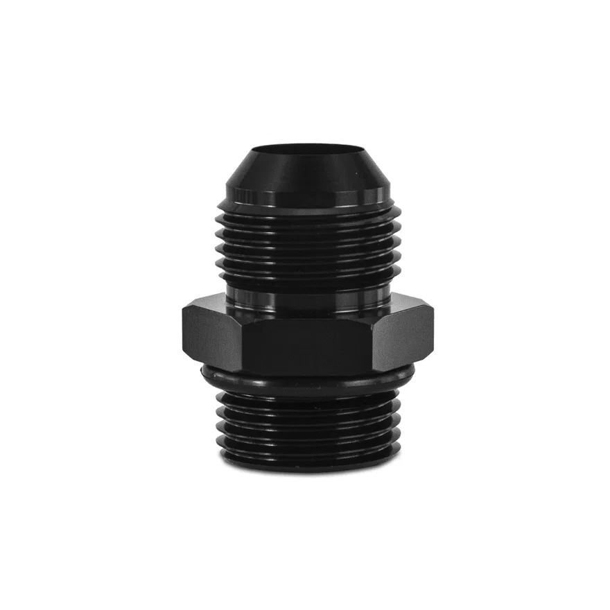 16ORB to -16AN Aluminum Fitting, Black