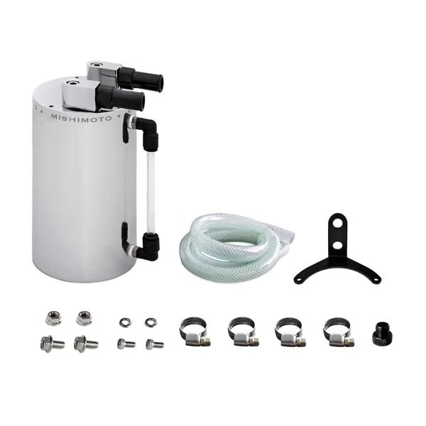 MMOCC-LA Oil Catch Can, Silver, Aluminum, Large