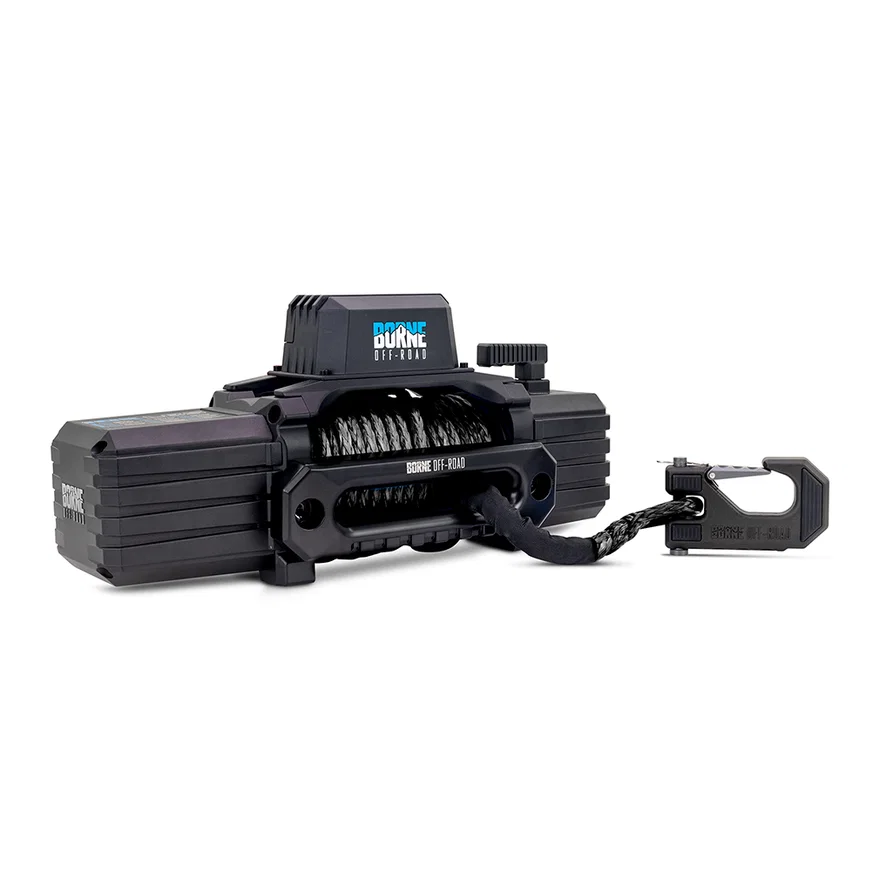 Borne Off-Road BNWN-10-SBK 10K Winch, Black, Synthetic Rope