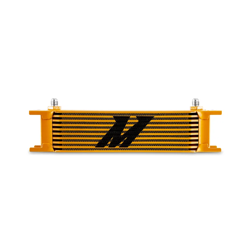 Universal Oil Cooler, 10-Row, Gold, -6AN