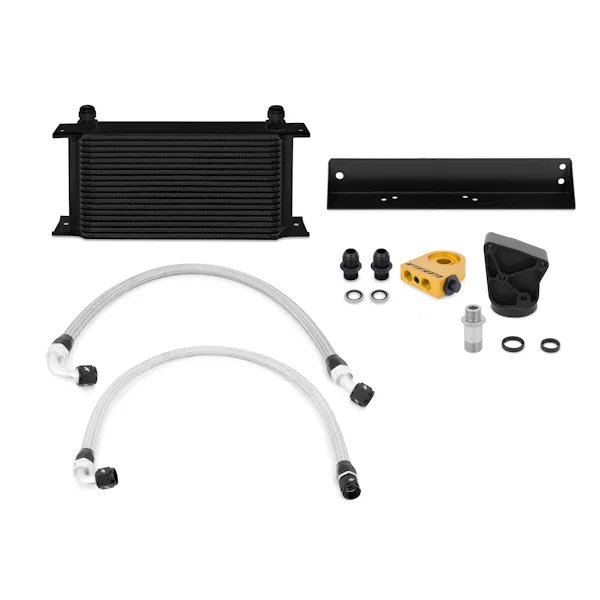 Oil Cooler Kit, Black, Thermostatic, fits Hyundai Genesis Coupe 3.8L 2010-2012