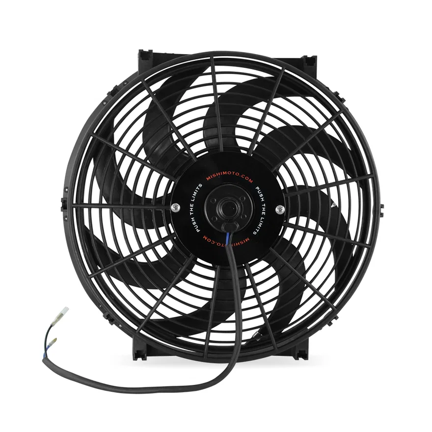 Electric Fan, Slim, Curved Blade, Black, 14 in