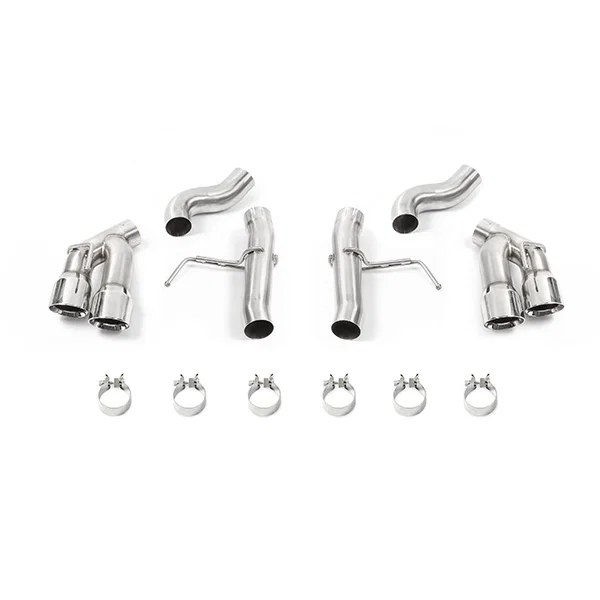 Quad Tip Race Axle-Back Exhaust, Polished, fits Chevrolet Camaro SS 2016-2024