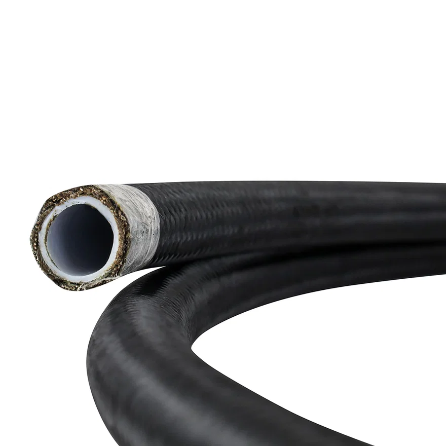 6AN Braided Line, Black Nylon, 6 ft