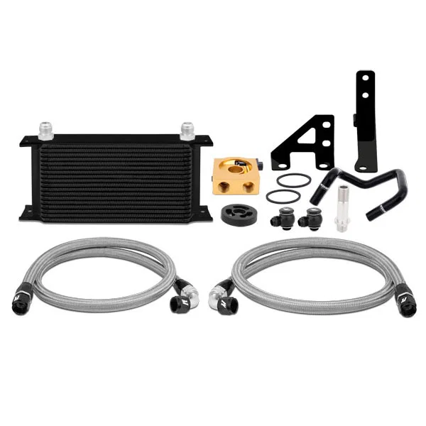 Oil Cooler Kit, Black, Thermostatic, fits Subaru WRX 2015-2021