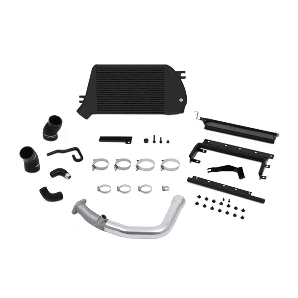 Top-Mount Intercooler & Charge-Pipe Kit, Black/Polished, fits Subaru WRX 2015-21