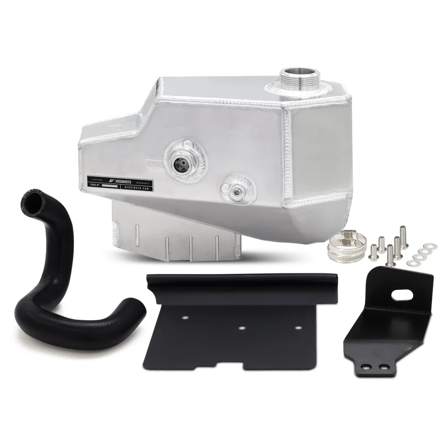 Aluminum Degas Tank, Natural, fits Ford 6.4L Powerstroke 2008-2010