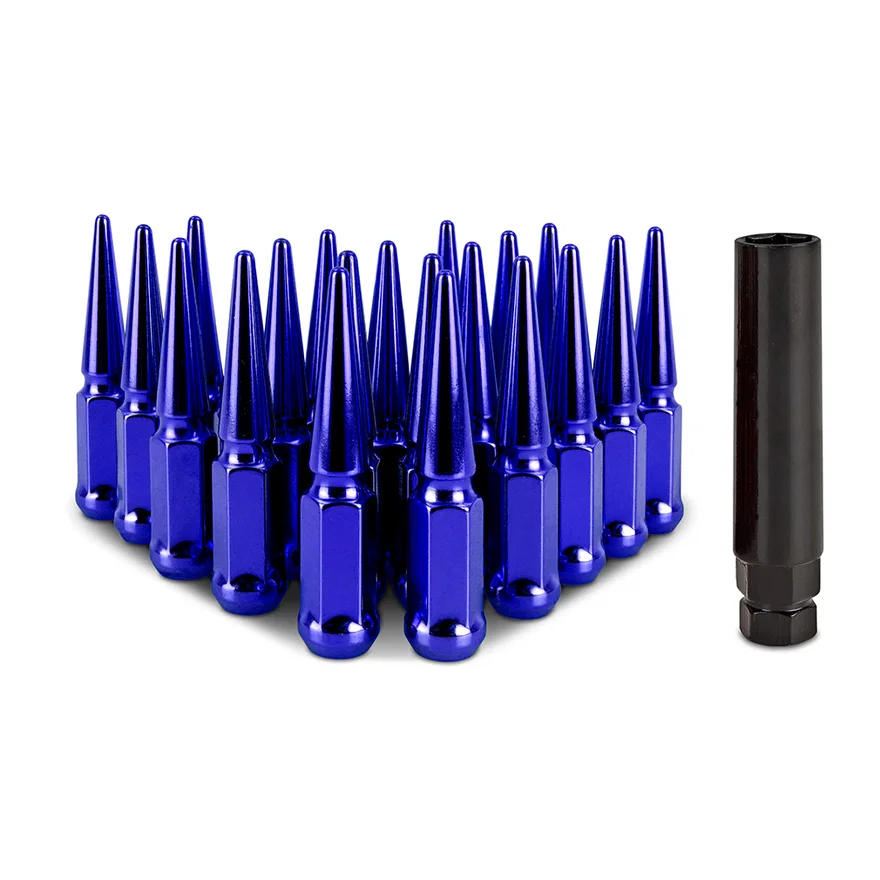 Spiked Lug Nuts, Blue, M12x1.5 20-PC Set