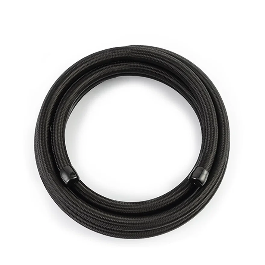 10AN Braided Line, Black Nylon, 15 ft