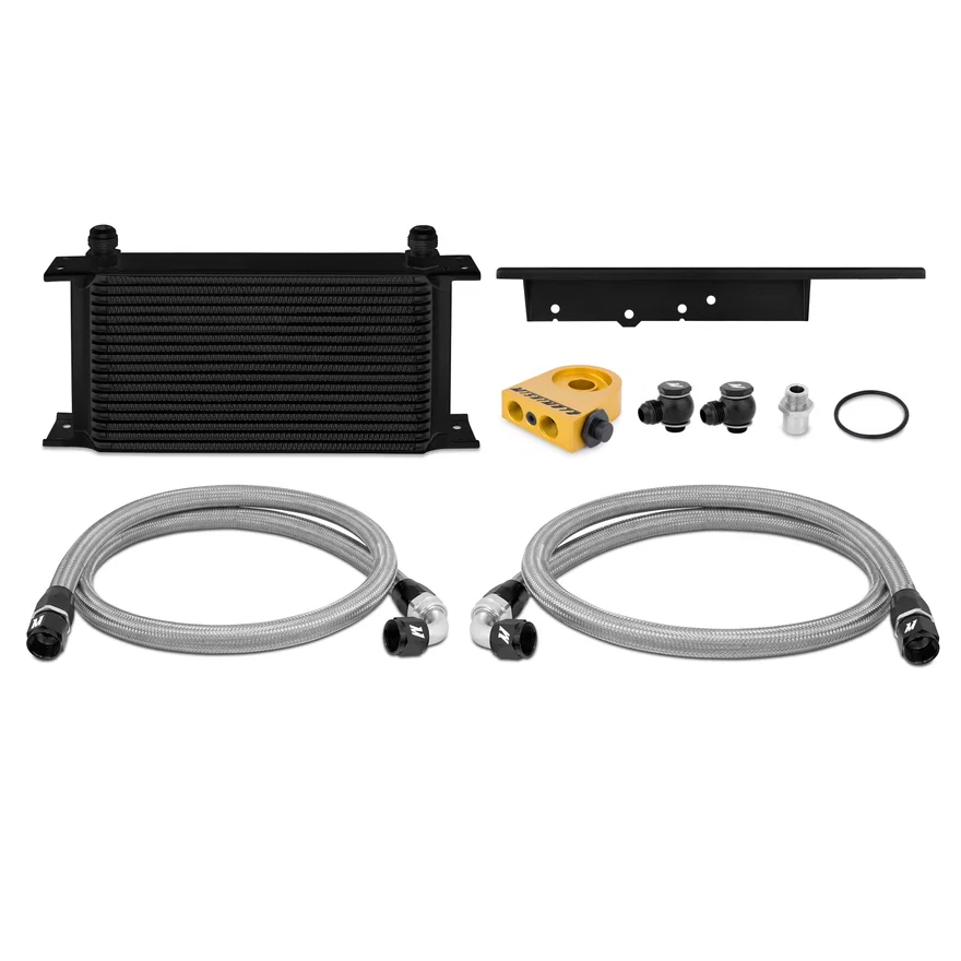 Oil Cooler Kit, Black, Thermostatic, fits Nissan 350Z 2003-09