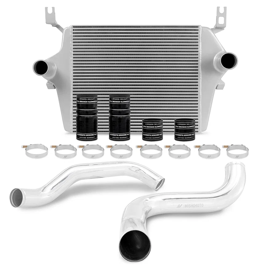 Intercooler Kit, Silver/Polished, fits Ford 7.3L Powerstroke 1999-2003
