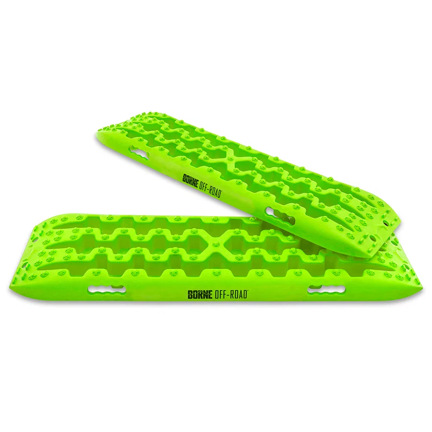 Borne Off-Road BNRB-109NG Traction Board Set, Neon Green
