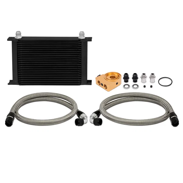 MMOC-UHTBK Universal Oil Cooler, 25-Row, Black, Thermostatic, Kit