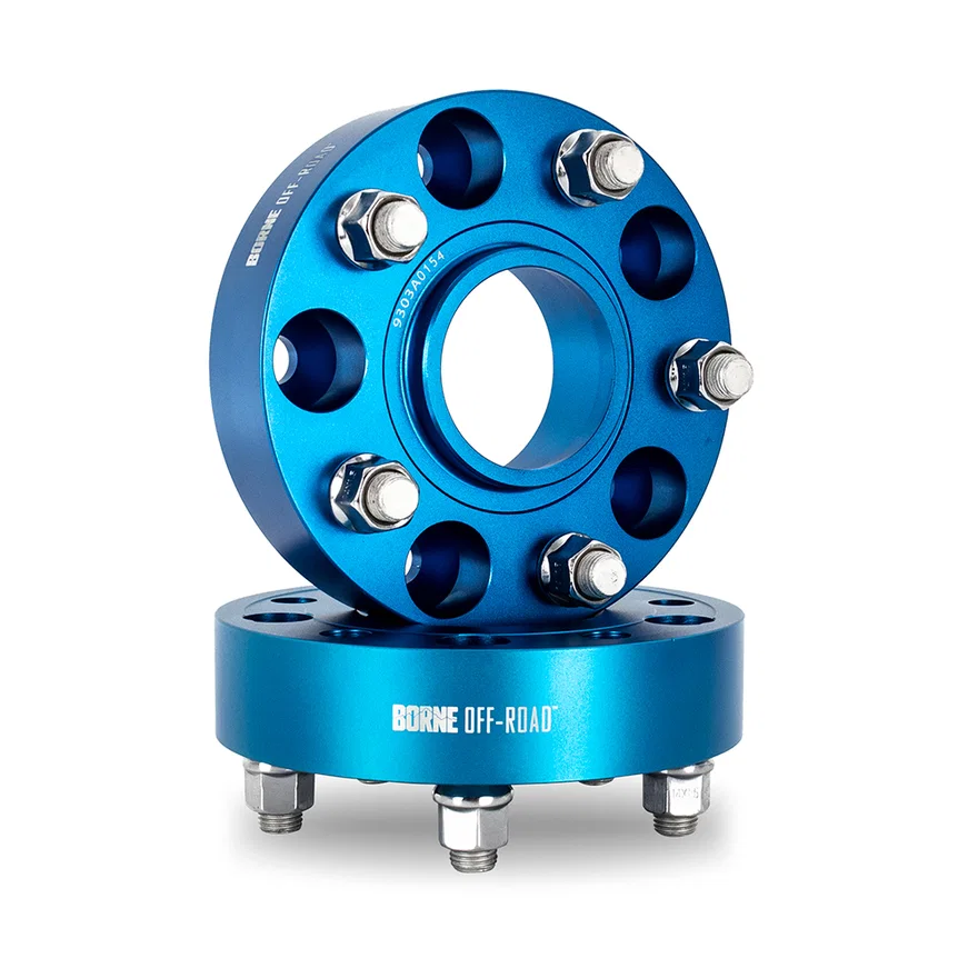 Borne Off-Road BNWS-003-381BL Wheel Spacers, Blue, 5X127, 71.6mm Center Bore, M14 X 1.5, 1.50in