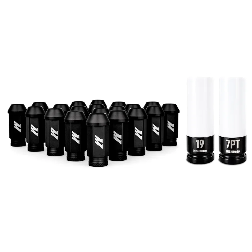 Aluminum Locking Lug Nuts M12x1.5, Black, 20pc Set