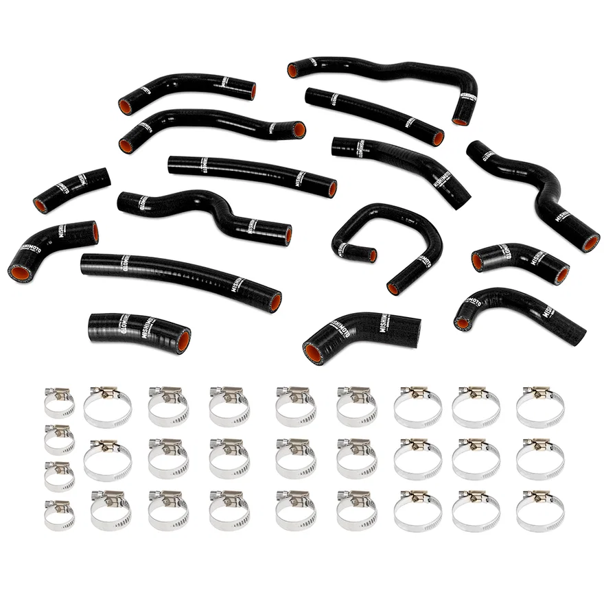 Silicone Heater Hose Kit, Black, fits Toyota Land Cruiser 4.7L 1998-2002