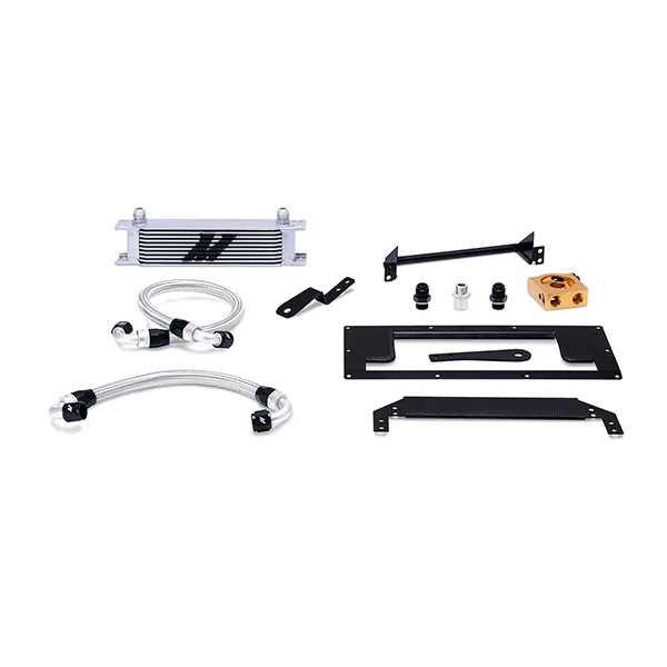 Oil Cooler Kit, Silver, Thermostatic, fits Mazda Miata 1999-2005