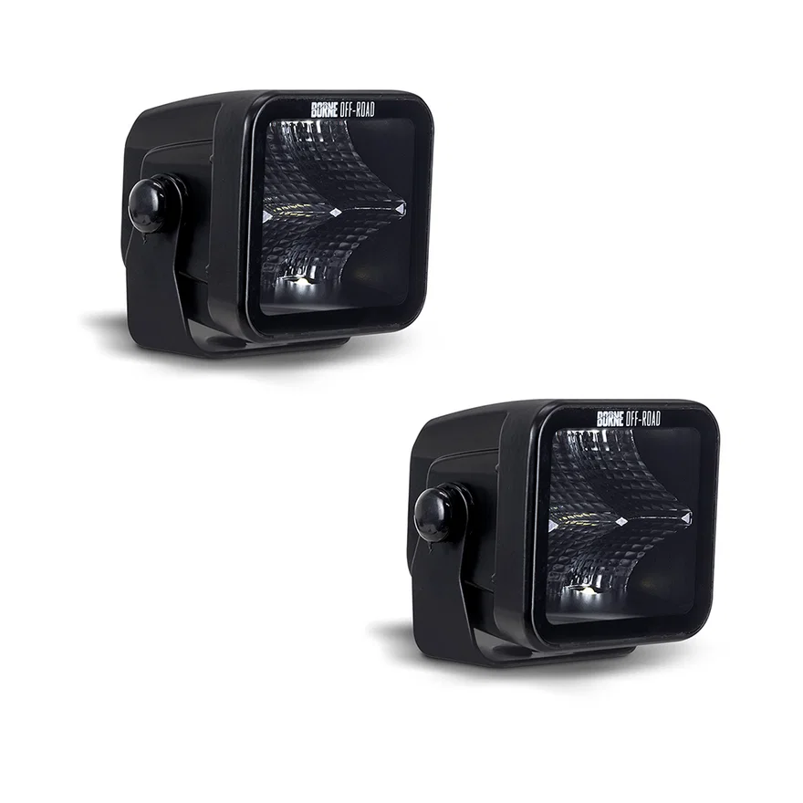 Borne Off-Road BNLT-LP33-2F Light Pod Pair, 3x3, Flood