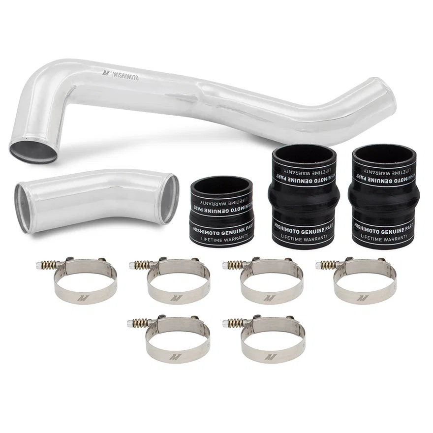 Intercooler Pipe Kit, Polished, Hot-side, fits 6.6L Duramax L5P 2017-19