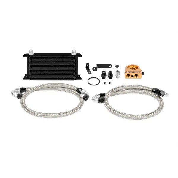 Oil Cooler Kit, Black, Thermostatic, fits Subaru WRX STI 2008-2014