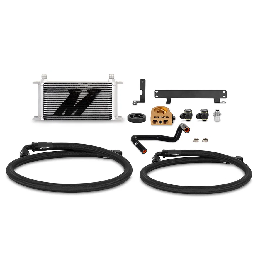 Oil Cooler Kit, Silver, Thermostatic, fits Subaru WRX 2022+