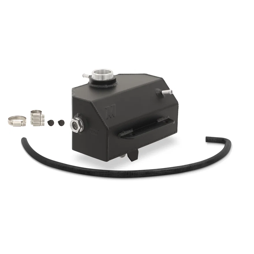 Aluminum Coolant Expansion Tank, Black, fits Ford Mustang 2015-2023