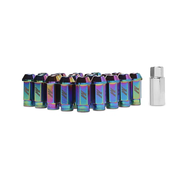 Aluminum Locking Lug Nuts, Neo Chrome, M12 x 1.25