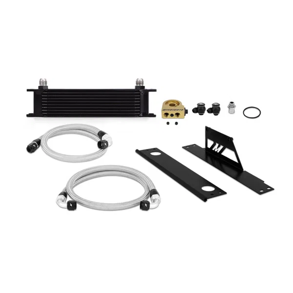 Oil Cooler Kit, Black, Thermostatic, fits Subaru WRX/STI 2001-2005