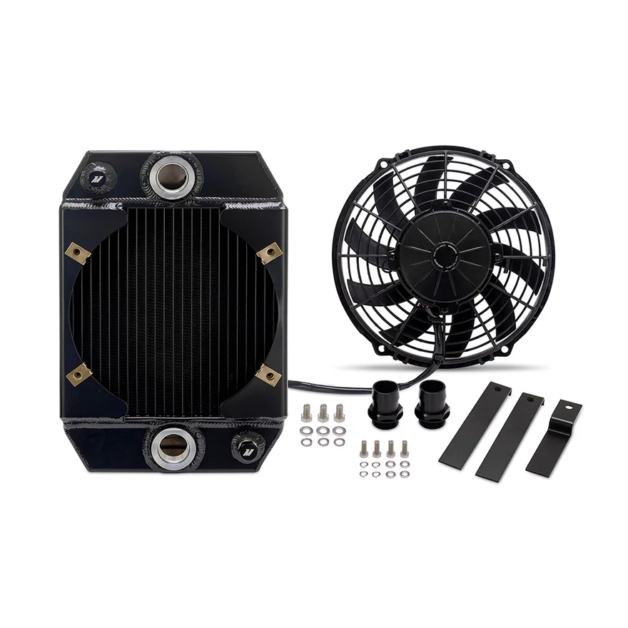 MMRAD-UNI-DRGBK Universal 9in Drag Race Performance Aluminum Radiator, Black