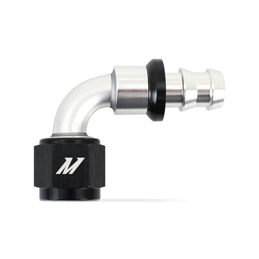 Push-Lock Fitting, -8AN, 90-Degree