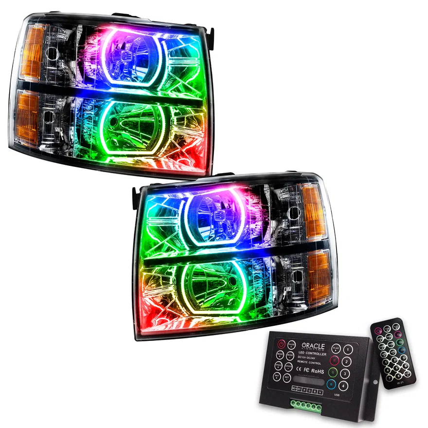 2007-2013 Chevrolet Silverado SMD HL - Black - Square Style