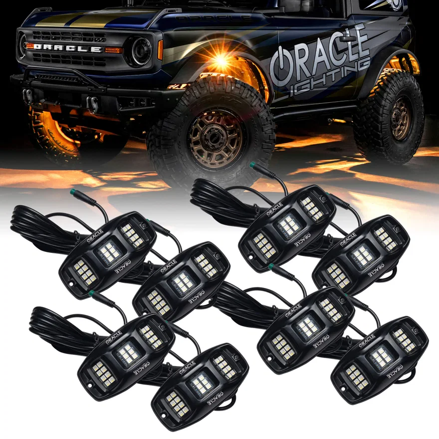 ColorSHIFT RGB+W Underbody Wheel Well Rock Light Kit (8 PCS)