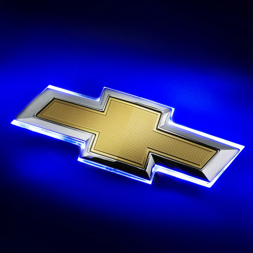 2016-2018 Chevy Camaro Illuminated Bowtie - Dual Intensity Rear Blue