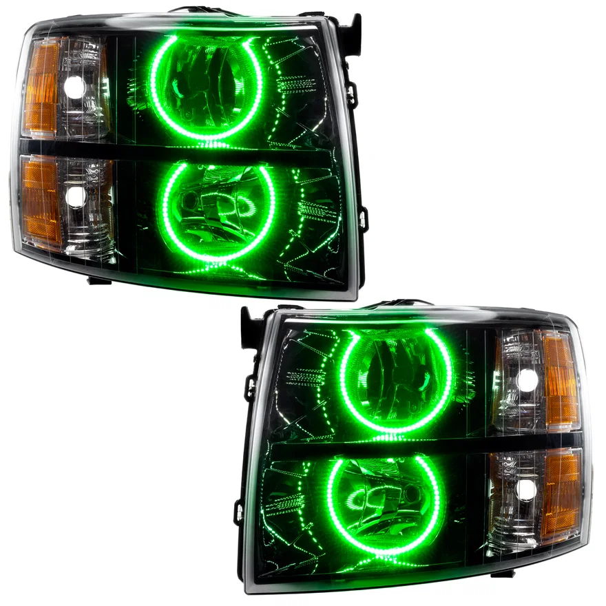 2007-2013 Chevrolet Silverado SMD HL - Black - Round Style