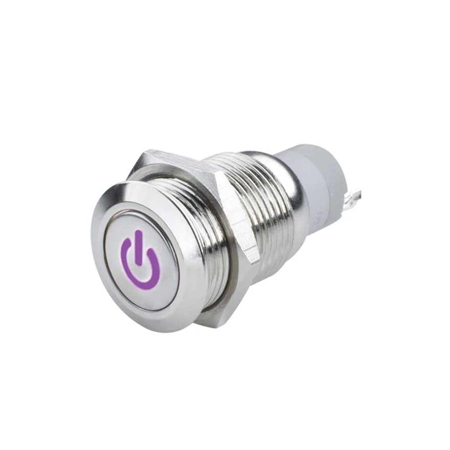 Pre-Wired Power Symbol On/Off Flush Mount LED Switch