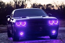 2008-2014 Dodge Challenger ORACLE Dynamic ColorSHIFT Headlight Halo Kit - Surface Mount image 12