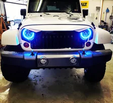 7 in. High Powered LED Headlights, Black Bezel, Dynamic ColorSHIFT image 7