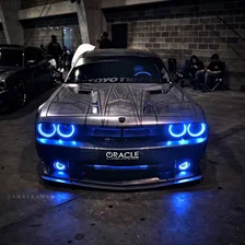 2008-2014 Dodge Challenger ORACLE Dynamic ColorSHIFT Headlight Halo Kit - Surface Mount image 11