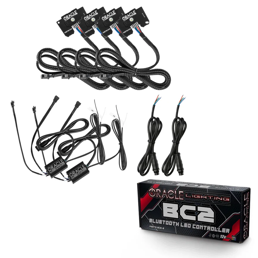 Jeep Wrangler JL/Gladiator JT ColorSHIFT RGB+W Headlight DRL Kit - w/BC2 Cont.