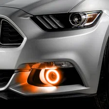 2015-2017 Ford Mustang Dynamic ColorSHIFT RGB+A Projector Fog Halo Kit- Surface Mount image 6